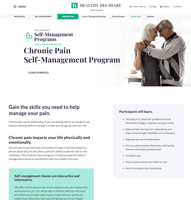 Local Self-Management Programs for Pain