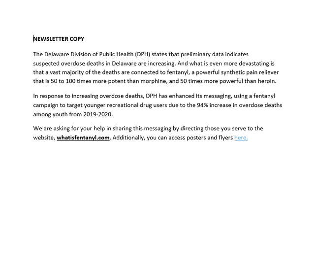 Fentanyl Campaign