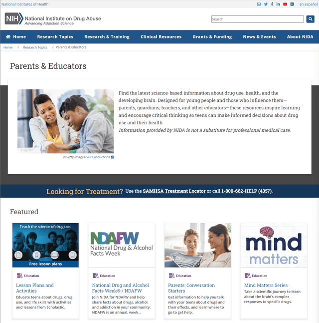 NIH National Institute on Drug Abuse Patients & Families